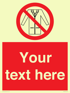 Custom No Lab Coats Sign